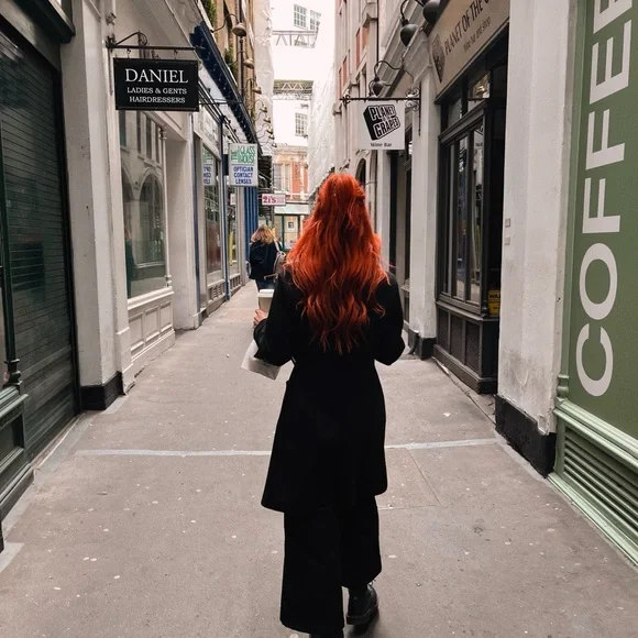 Elegant Black Pea Coat - Picture 3 of 4